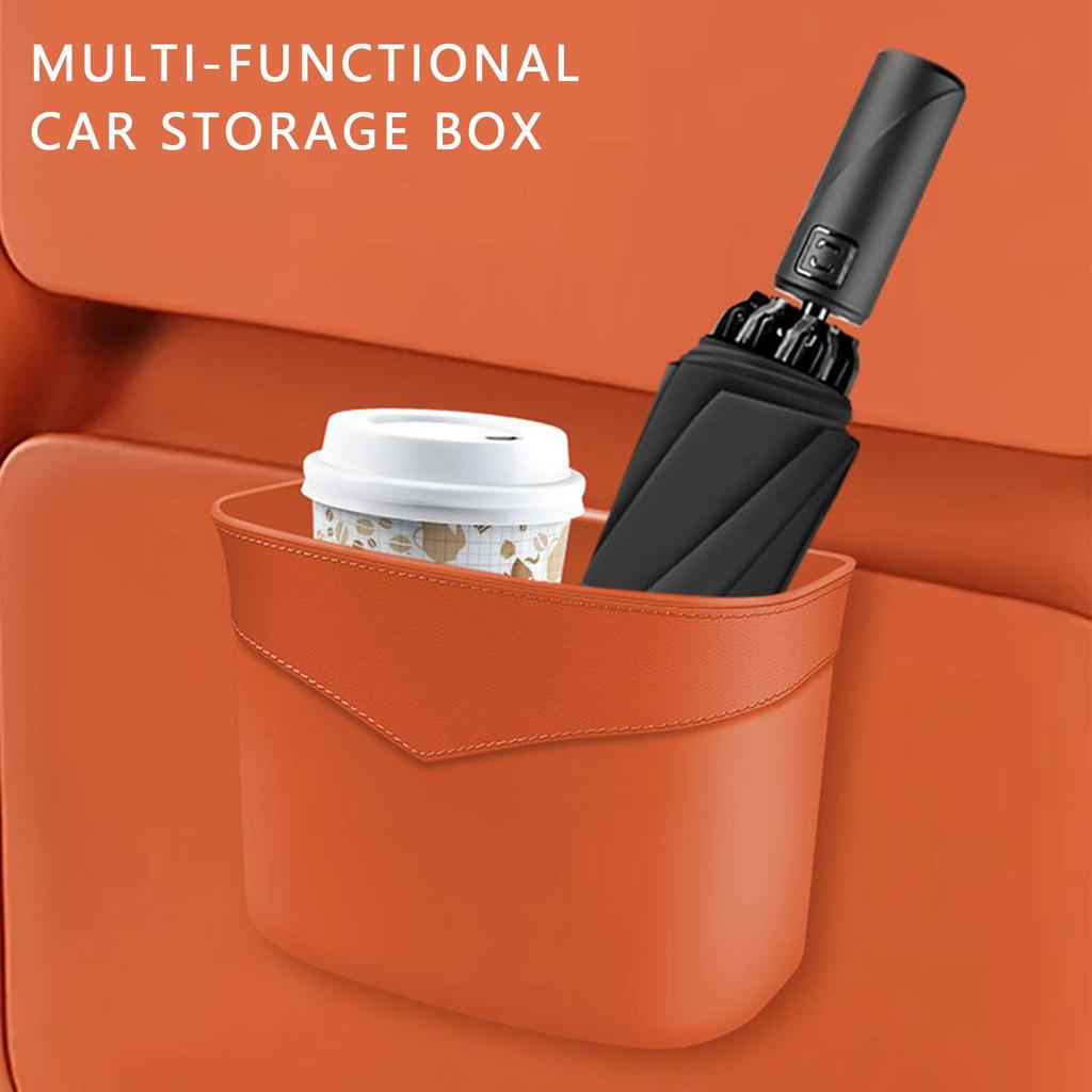 Car Trash Can Auto Interior Accessories Storage Box Car Rubbish Bin Back Of Seat For Trailer RV Truck Sedan Pickup Automotive