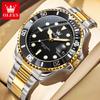 OLEVS New Man Watch Luxury Top Brand One-Way Rotating Outer Ring Design Quartz Watch for Men Auto Date Waterproof Wrist Watches