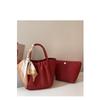 Red Wedding Bag Female Bride Wedding Bag New Niche High-end Sense Portable Tote Vegetable Basket Bucket Bag