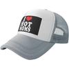 I Love Hot Moms Trucker Hat Funny Mesh Baseball Snapback Cap for Unisex and Women