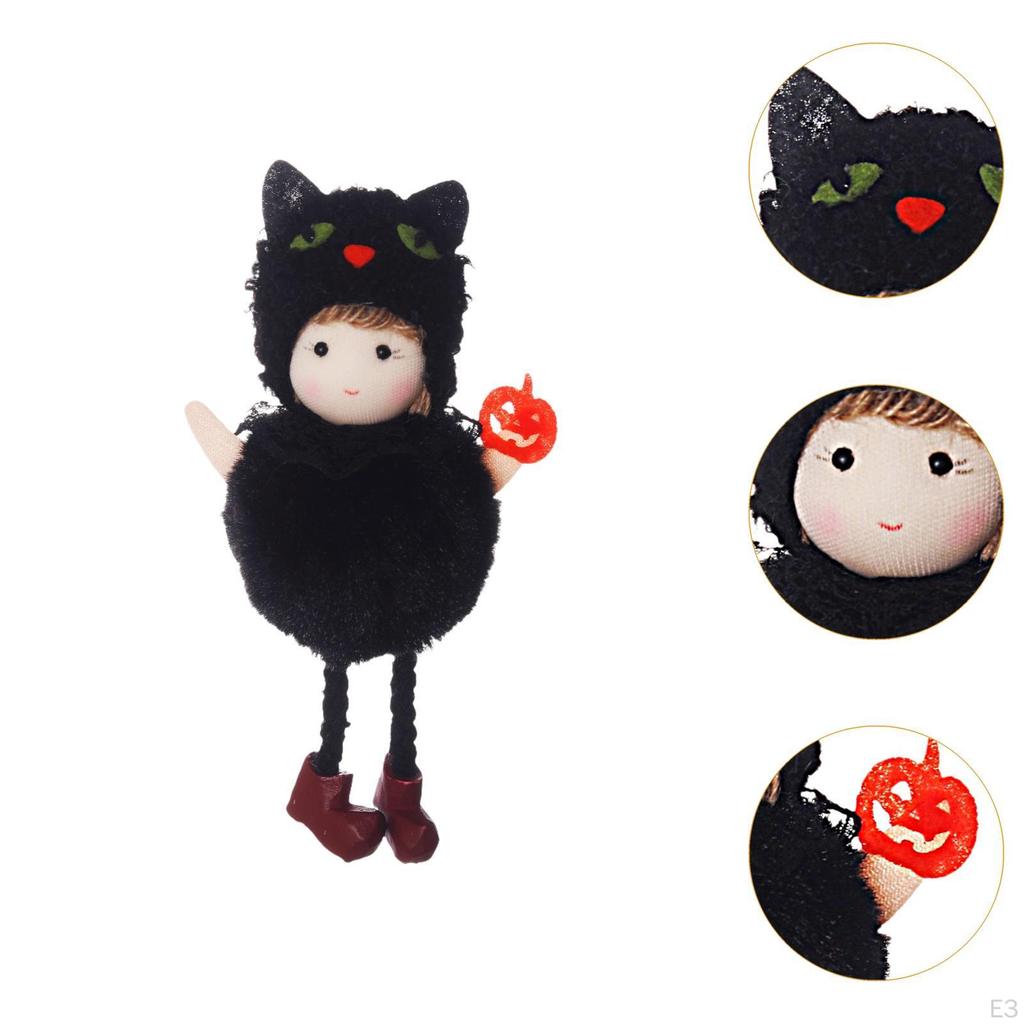 Lovely Plush Witch Doll Photo Props Cute Decorative Table Centerpieces Party Favors for Fireplace