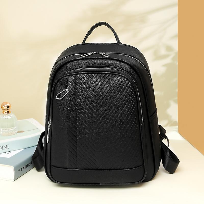 Stilvoller gesteppter Rucksack für Damen Modisches Design mit mehreren Taschen und verstellbaren Trägern