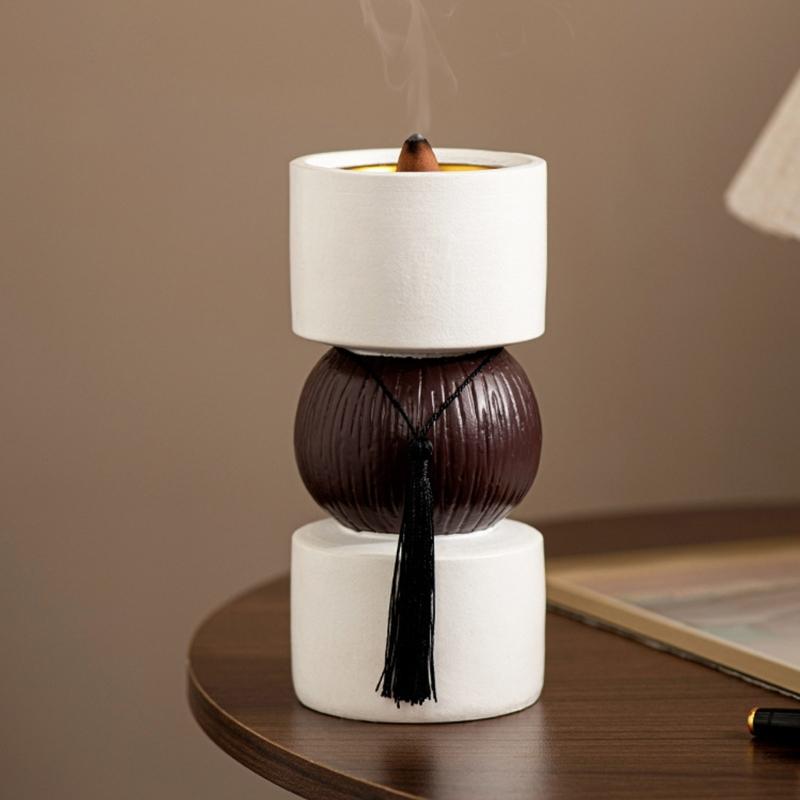 Resins Dumbbell Shape Aromatherapies Diffuser Bakhoor Burners with Tassels Arab Incenses Holder for Elegant Homes Decors