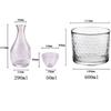 Creative Japanese Style Glass Wine Bottle Spirits Cup Sake Pot Set Wine Warmer Household Hot Wine Pot Frosted Pourers Decanter