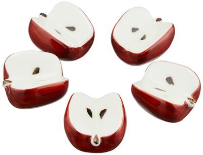 Arita ware hůlky Nishiki Jablko sada podložek, design, červená, 5, 485220(5)