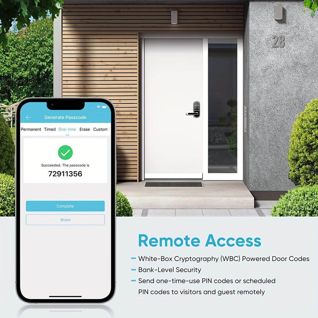 Smart Fingerprint Door Lock App Remote Control Keyless WIFI Digital Touchscreen Lock NFC IP67 Waterproof With 2 IC Cards