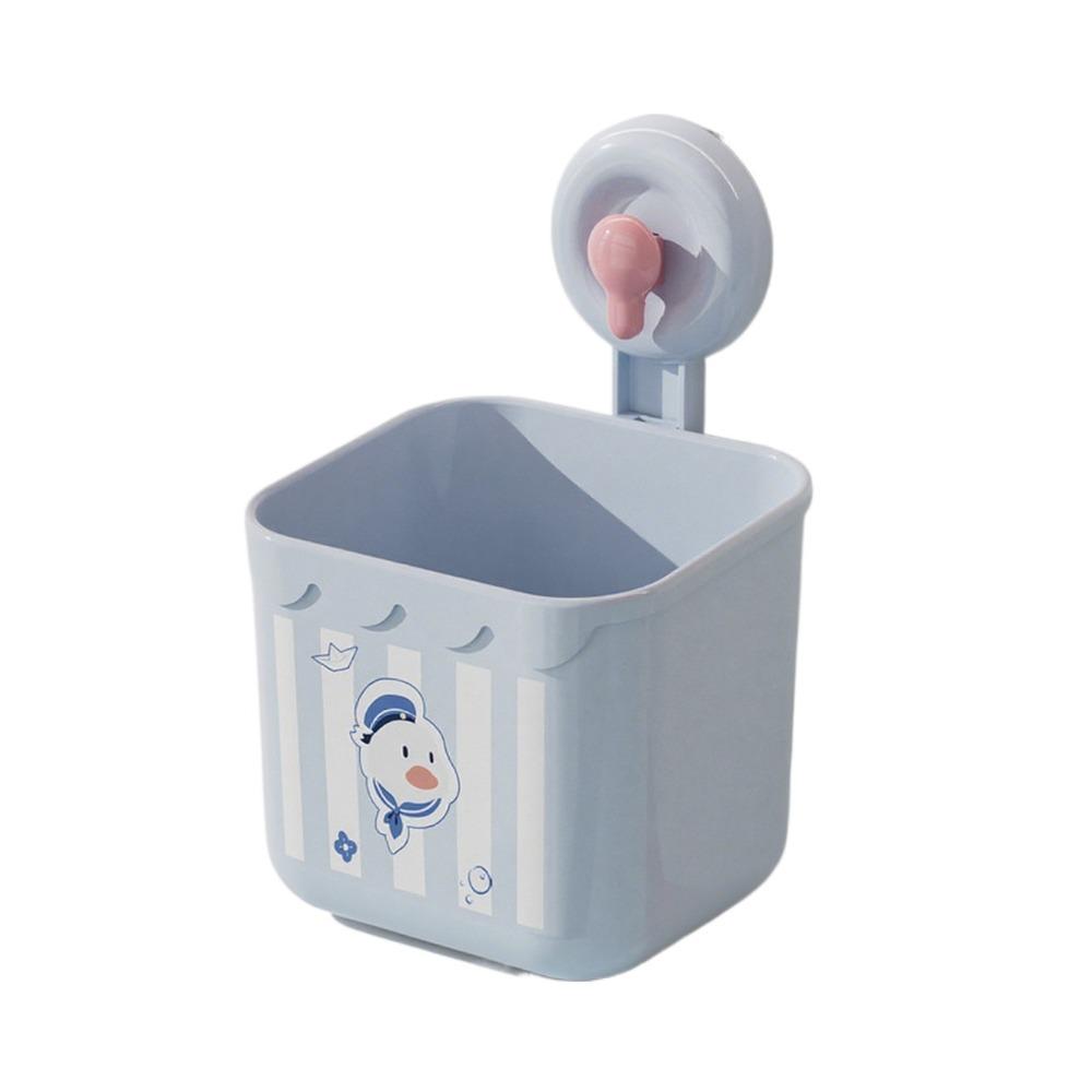 

Органайзер для посуды на присосках, корзина для хранения без пробивания отверстий, держатель для зубных щеток для ванной комнаты, кухни синий