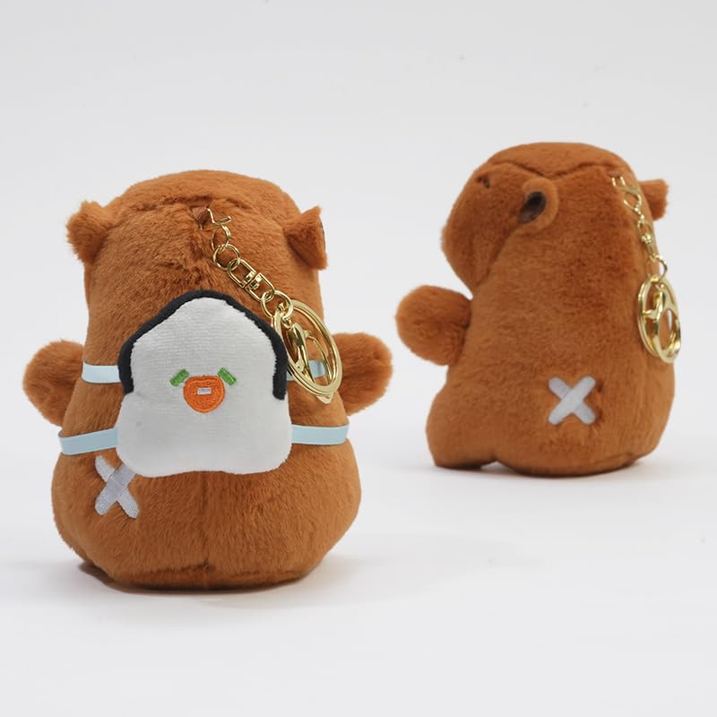Clearstone Capybara Plush Keychain, Chavimaru Sushi, 18.5cm, Brown