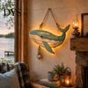 Cordless Wall Lighting Coastal Fish Pendant with Light, Fish/Turtle/Jellyfish/Dolphin/Octopus/Whale Shape, Resin Ocean Bedroom Bedside Light