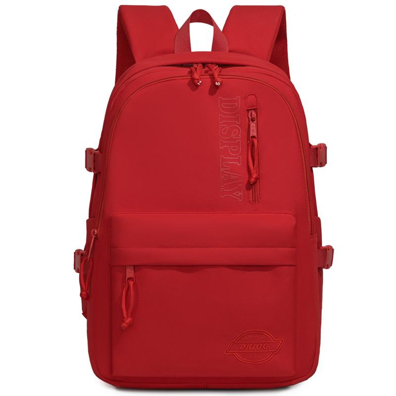 Schoolbag Solid Color Backpack 1011 New Fashion Trend School Bag Travel Leisure Backpack Commuter Versatile College Student School Bag