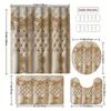 Enchanting Underwater Coral Reef Bathroom Set - Waterproof Shower Curtain, Toilet Lid Cover, Bath Mat, and Contour Mat