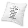 Here'S To Strong Women Square Pillowcase Polyester Linen Velvet Pattern Zip Decor Throw Pillow Case Home Cushion Cover