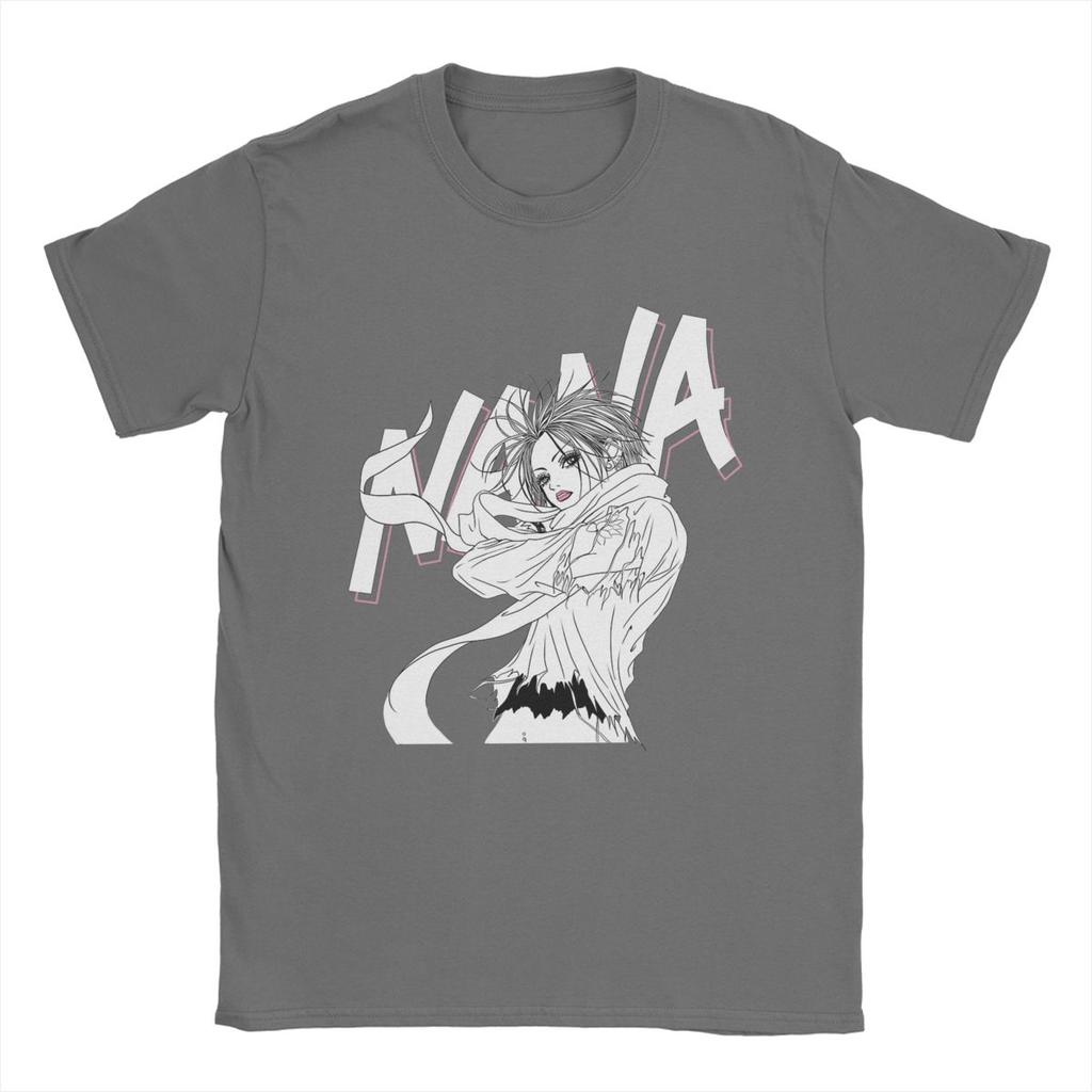 Nana Osaki Anime T-Shirts Men Crazy Pure Cotton Tee Shirt Crewneck Short Sleeve T Shirt Summer Clothing