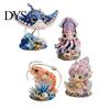3D Beaded Animal Kit Tiny DIY Kit, Cute Mini Sea Life Beads Embroidery Relaxing Craft Activity Handmade Bead Art Making Set for Adults, Lovers Project