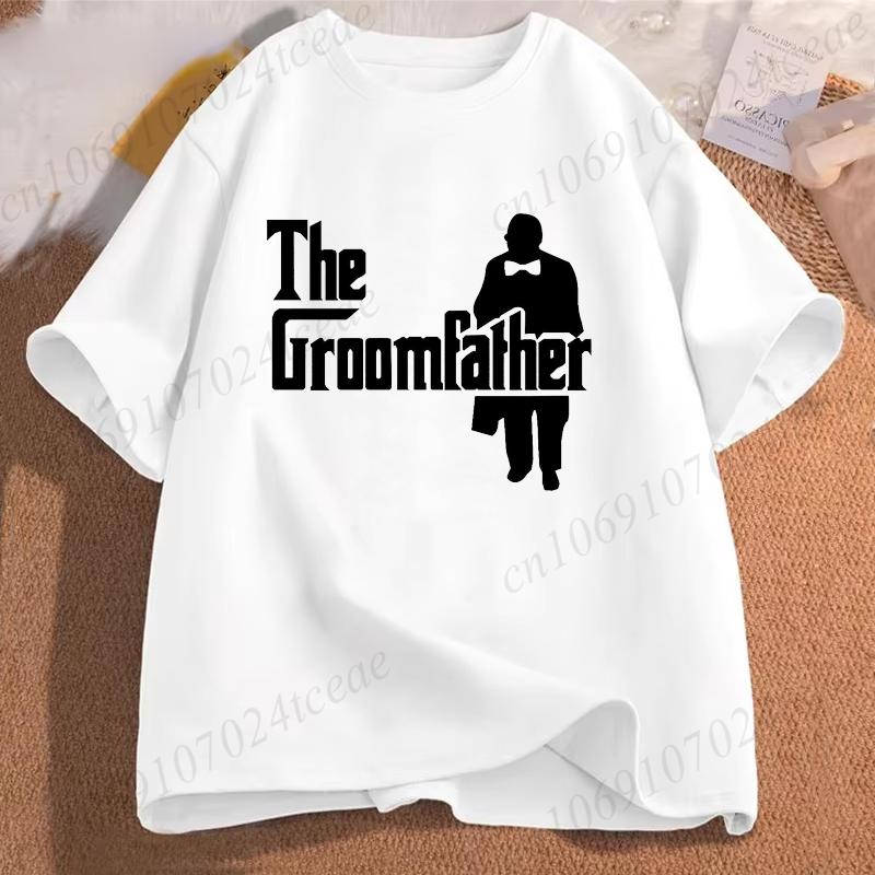 Fashion Team Groom TShirt Groomfatherbridefather Fashion Short Sleeve Tee Clothing Wedding Party Tops Tees Casual Streetwear