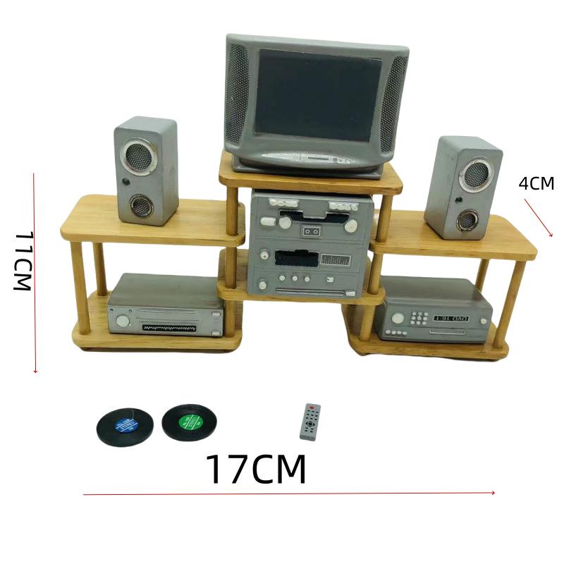 1:12 Dollhouse Miniature Food & Nostalgic Speaker Set