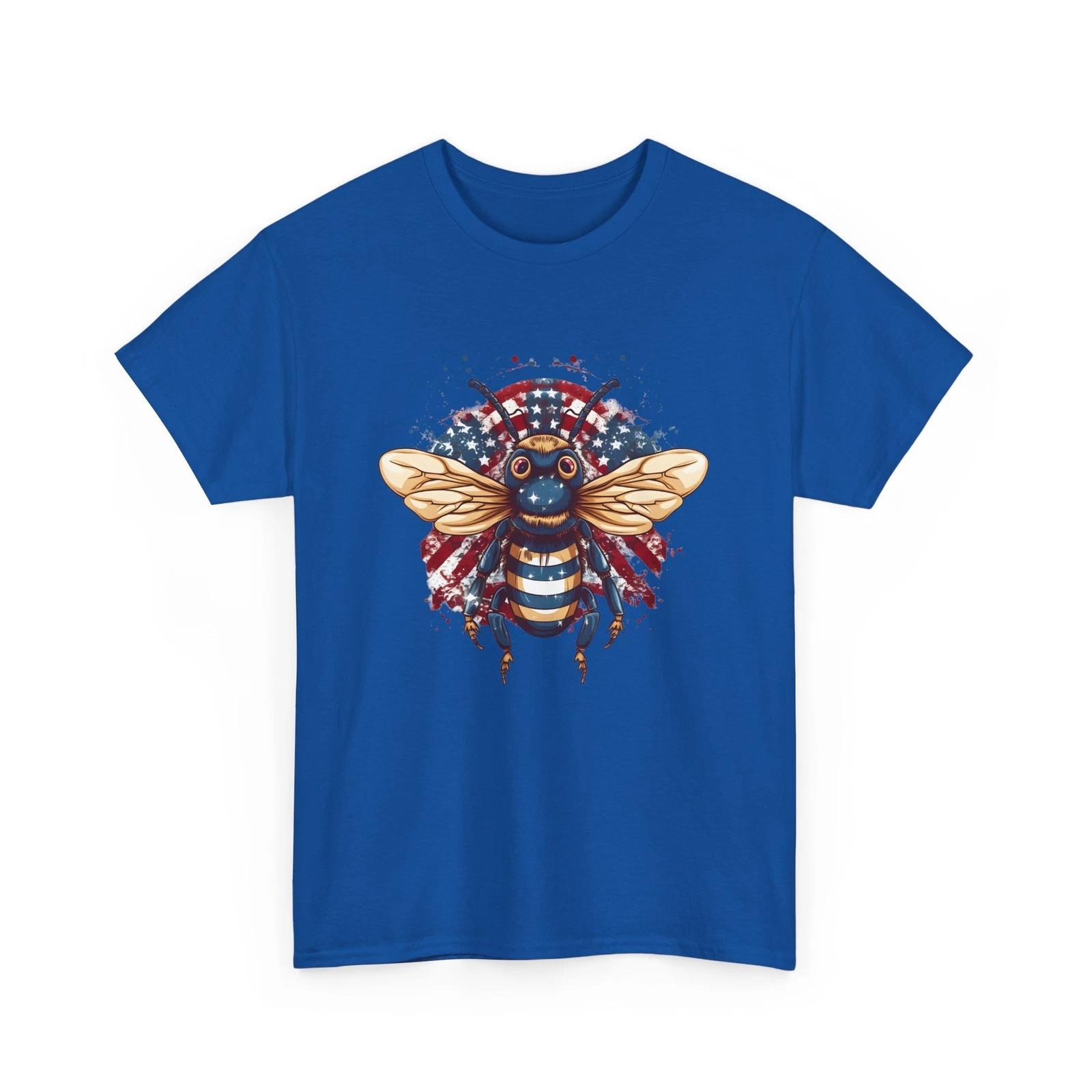 Bee T-Shirt | Save the Bees Shirt | Honeybee Tee | American Flag Bee T-Shirt S