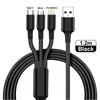 3 In1 Charging Cable Multi Usb Port Multiple Usb Charging Cord Type C Micro Charger Mobile Phone Wire For 14 13 12