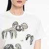 JNBY 25 Autumn Animal Graphic Cotton Blend T-Shirt