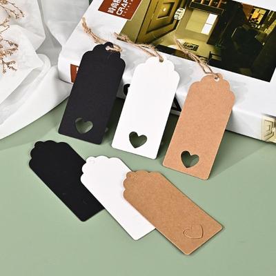 100 Piezas Etiquetas de Papel Kraft Hecho a Mano con Amor Etiquetas Colgantes Etiquetas para Prenda para Exhibición de Dulces/Regalos/Galletas Etiqueta de Embalaje Tarjeta