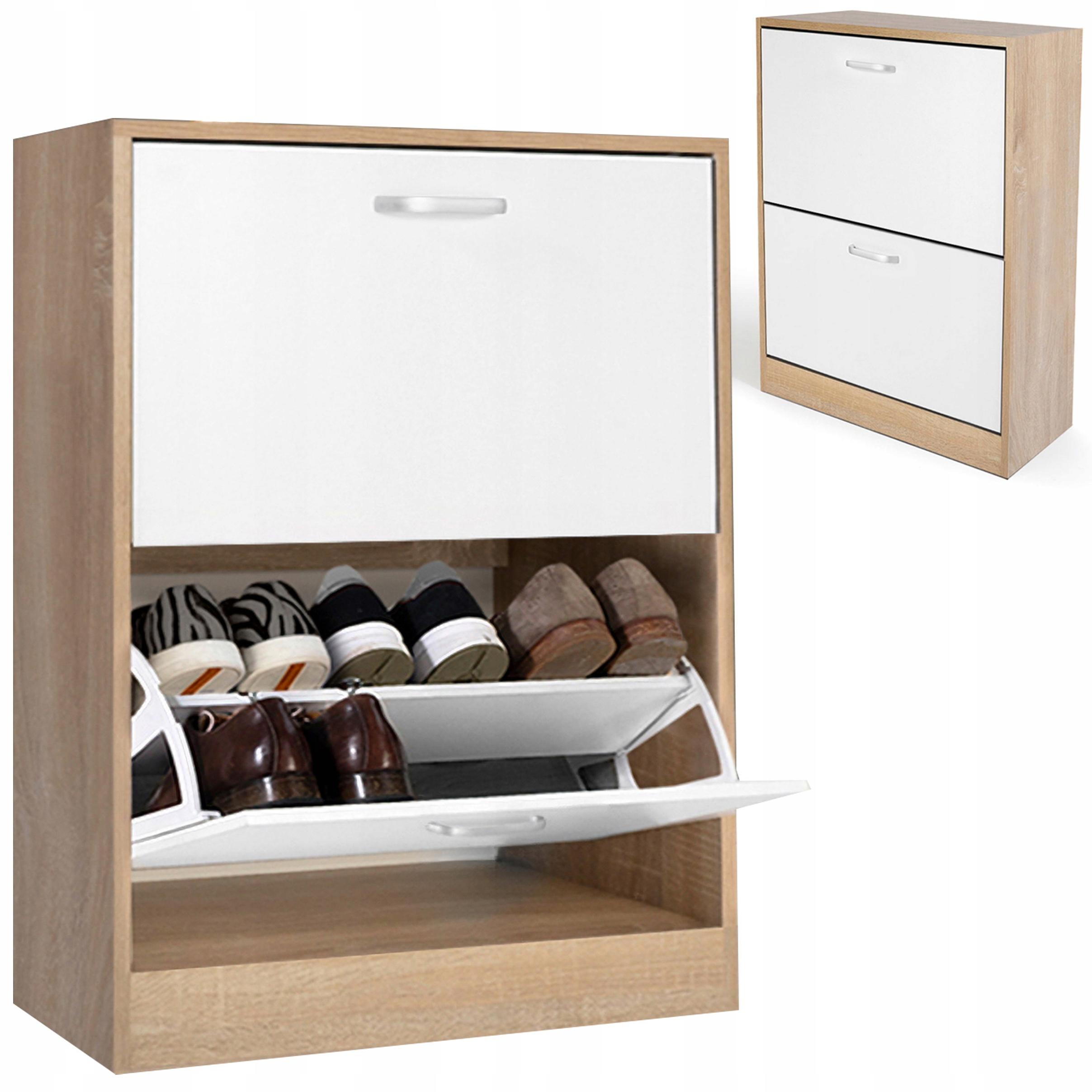 Shoe cabinet, 2-compartment shelf, SHOES, spacious chest of drawers for the hall, SHELF