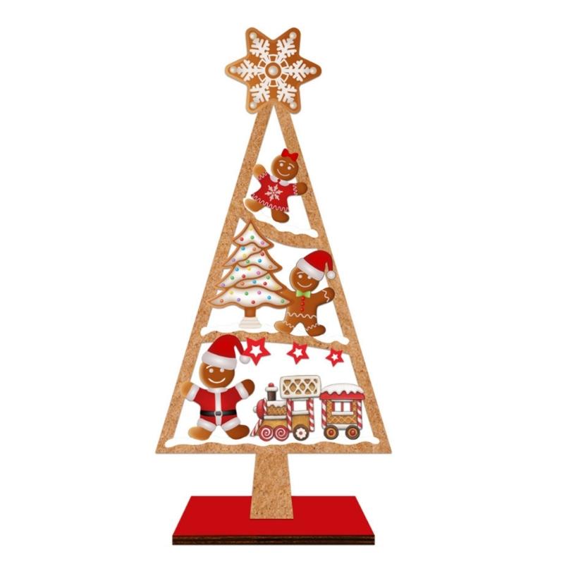 Natural Wood Festival Tree Sculpture Holiday Centerpiece Handmade Desktop Decoration For Christmas Gatherings And Gifts