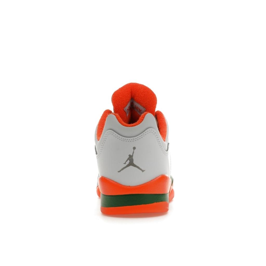 Air Jordan 5 Retro Low GS Hurricanes Kids Sneakers Grey Football-Grey Brilliant-Orange FQ1293-018