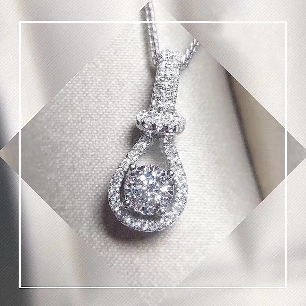Tears, Halo, Zircon Pendant, Necklace, Women s Jewelry