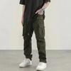 Men's Cargo Pants Loose Straight Leg Multi-Pocket Casual Athletic Trousers