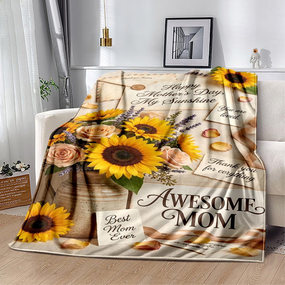 Mother's Day Love Blanket Suitable for Sofas,travel, Living Rooms Also a Good Gift for Friends and Family Suitable for All Seasons.