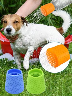 Přenosná sprchová hlavice pro mazlíčky Silikonová Venkovní Sprcha pro Kočky a Psy Čisticí Potřeby Přenosná Sprcha pro Mazlíčky