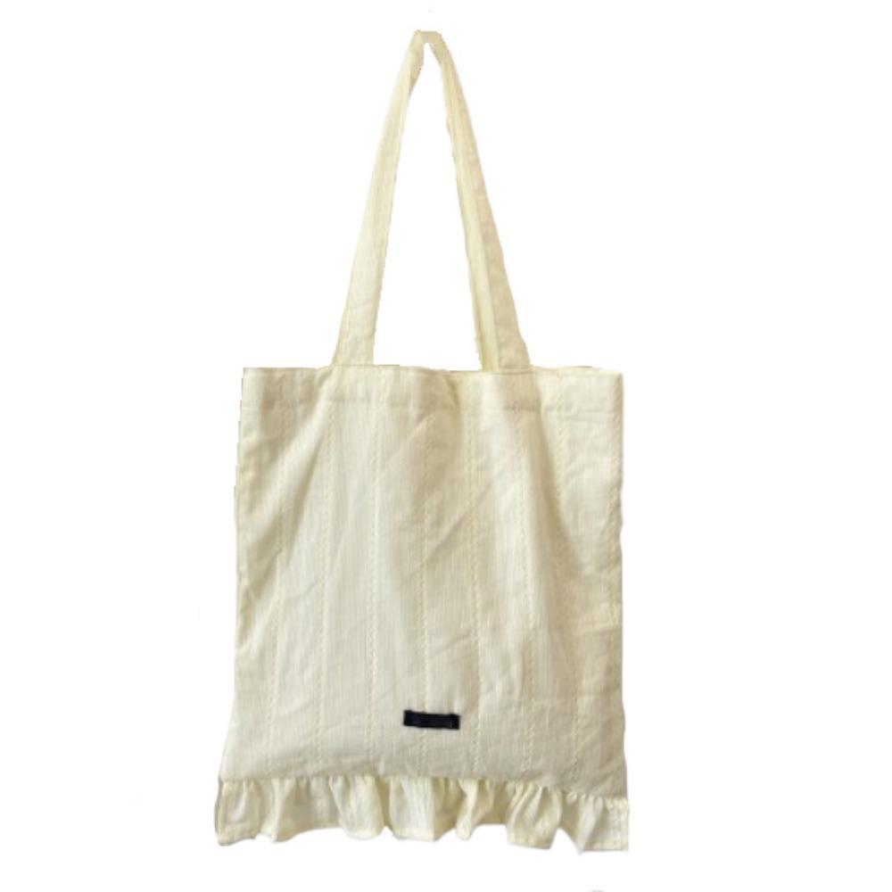 

Женские сумки через плечо Ins Портативные сумки-тоут для ручной носки Корейский стиль Кружевная сумка для покупок Повседневное использование жёлтый