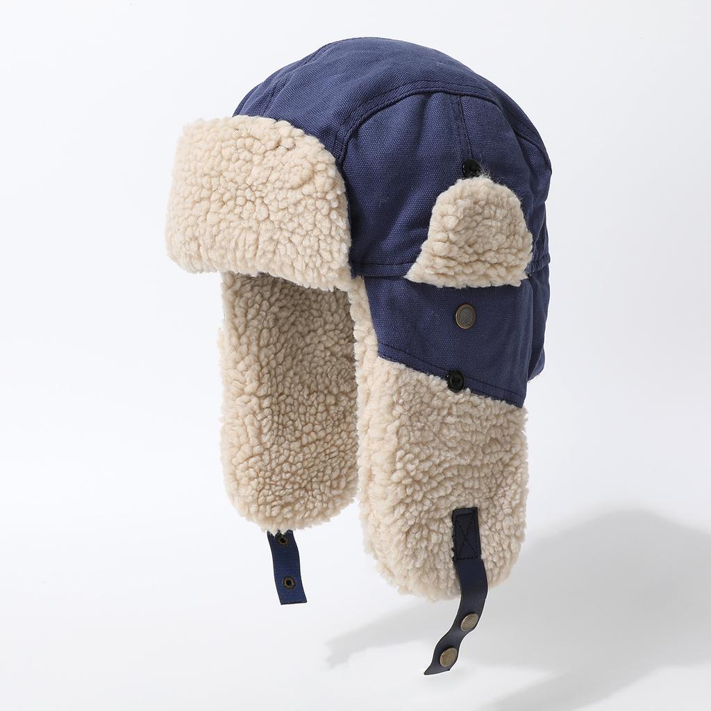Winter Cold And Warm Lei Feng Hat Women'S Fleece Thickened Lamb Fleece Ear Protection Men'S Outdoor Versatile Hat
