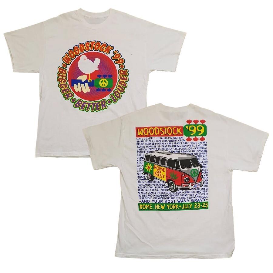 Vintage Woodstock 99 Bigger Better Louder T-shirt Woodstock Tour 1999 M