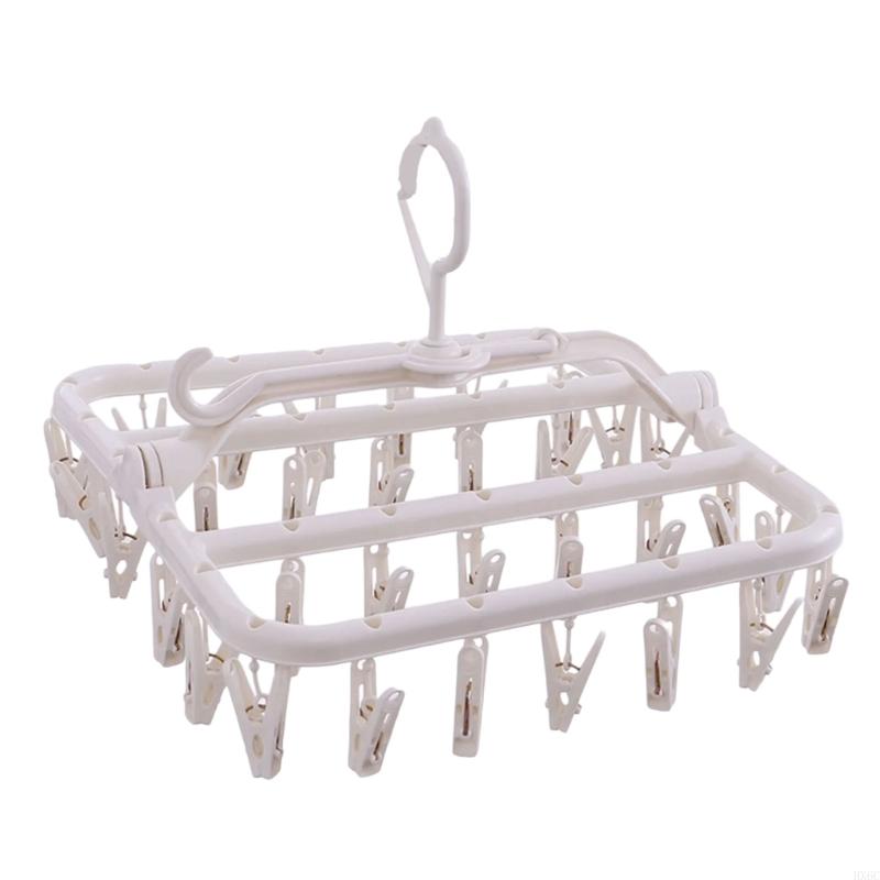Multipurpose Foldable Clothes Hanger Plastic For Towels Bedding HX6C