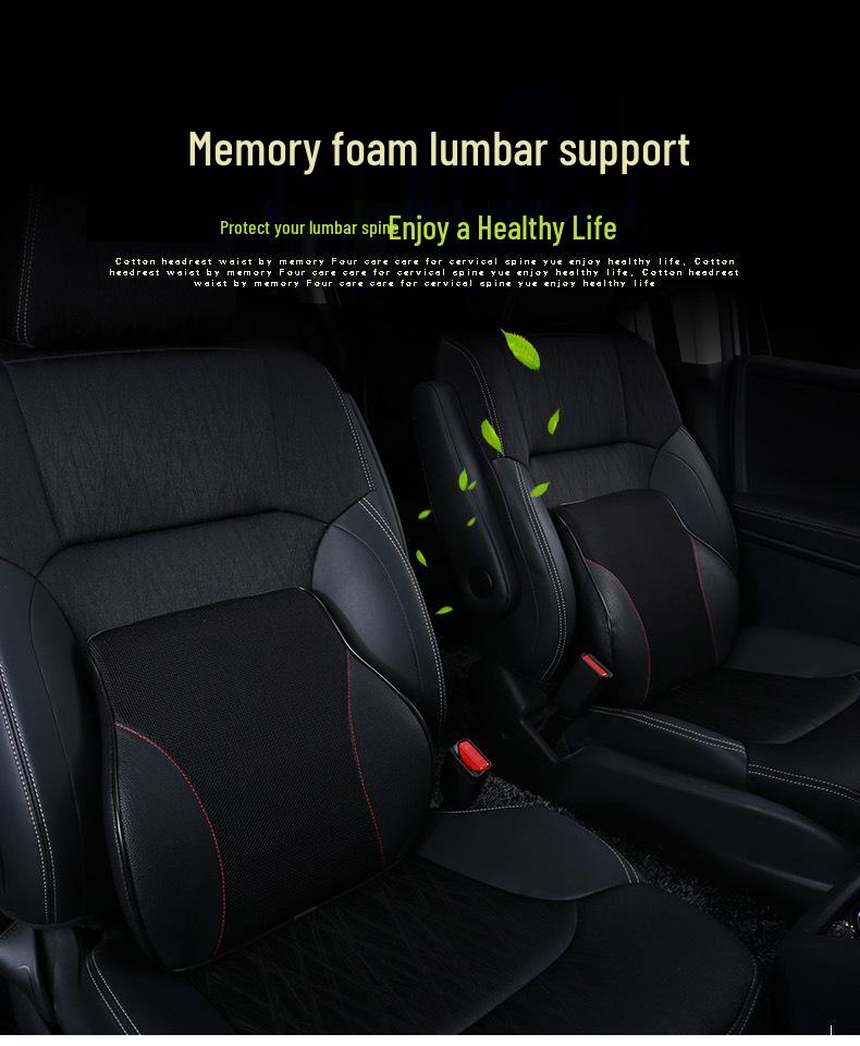 Memory Foam Car Lumbar Support Pillow Set for Drivers