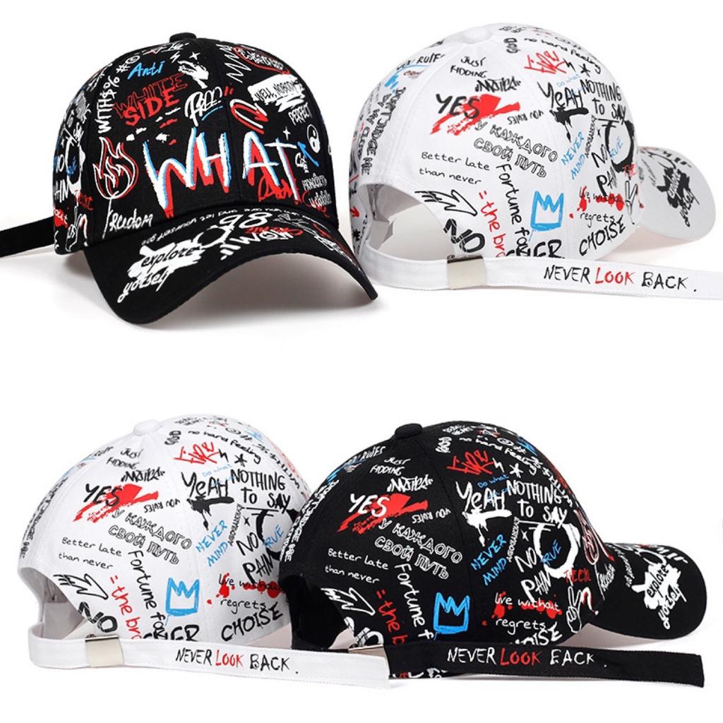 Graffiti Fashion Duck Tongue Hat Personality Street Trend Men's and Women's Baseball Hats Fashion Hip Hop Hats