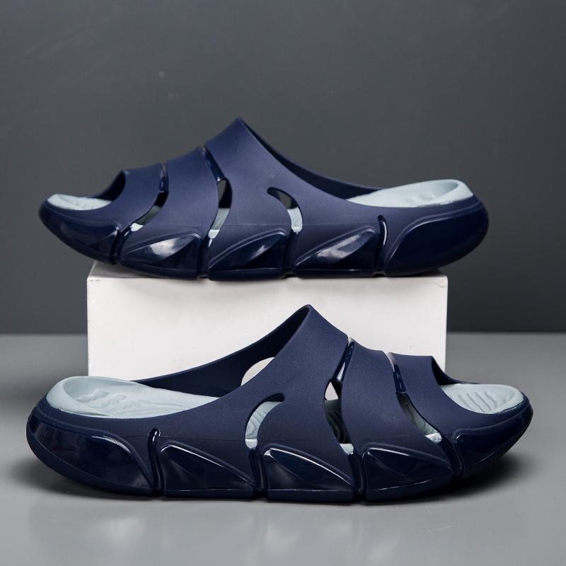 Fashion New Men's Summer Outdoor Anti-slip Jelly Slippers One-strap Casual Beach Sandals for Outdoor Wear High Quality Sandals Shoes Men