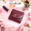 של CONTACT עור אמיתי ארנק נשים מיני ארנק מטבעות מחזיק כרטיס Portfel לנשים ארנקי נשים