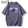 HNXC Cotton Short Sleeve T-shirt Men's Fashion Loose Half Sleeve Shirt Printed Compassionate Shirt