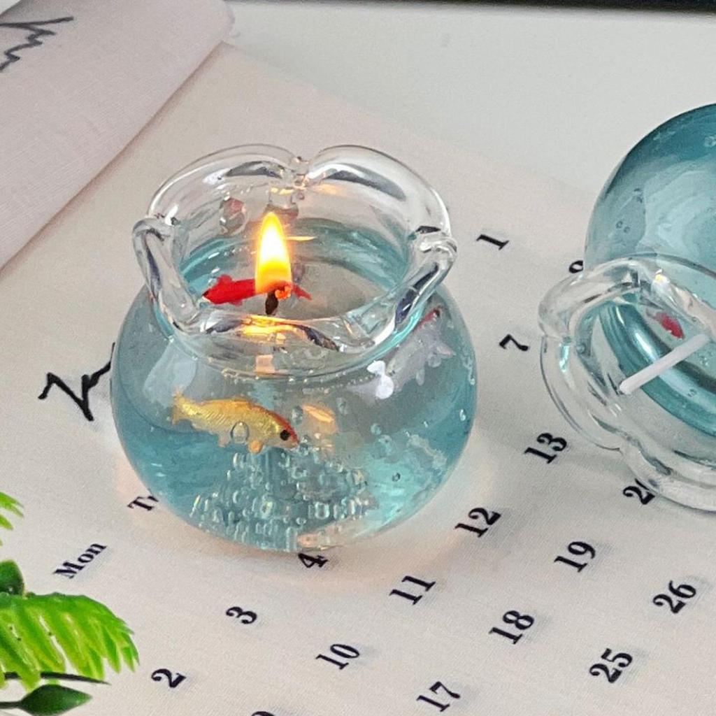 Blasen-Aquarium Fisch Aromatherapie-Kerze Niedliche Raumdeko Requisiten Geburtstagsgeschenke Bestes Freundin Geschenk