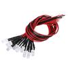 12V Vorverdrahtete Leuchtdiode mit 5mm Rundkopf Highlight Lichtperle Warmweiß