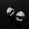 Vintage Silver Color Irregular Handmade Opening Ring for Women Fashion Geometric Wide Punk Metal Rings Jewelry Gifts New