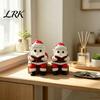 Holiday Gift for Home Santa Reading Night Light, Cute Christmas Resin Figurine with Warm Indoor Window Sill Display LED Glow, Festive Tabletop