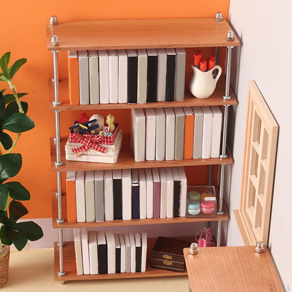 1/6 Organizer Halter Ornamente Einrichtung Modell Mehrschichtig Holz Sammlerstücke Bücherregal für