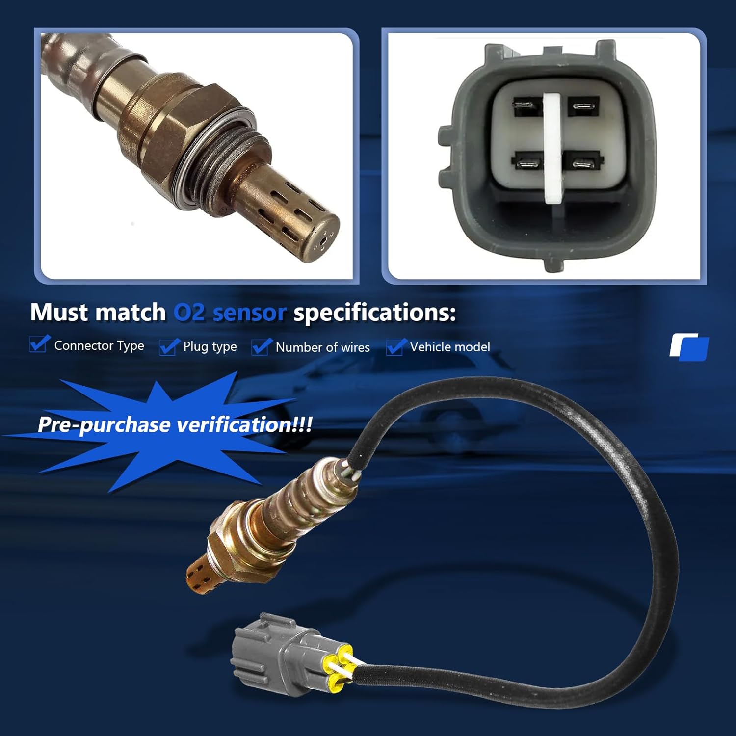 Maxfavor 234-4260 O2 Sensor Oxygen Sensor Downstream Replacement for 2007-2012 Toyota Camry 4Runner Tundra Venza Avalon FJ Cruiser Tacoma Sequoia