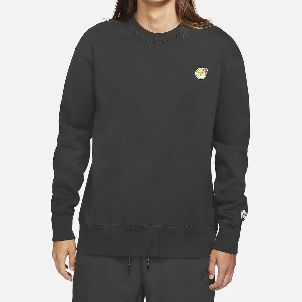 Nike Airmoji Series Sportswear Pullover Sweatshirt Men Tops Black CZ2362-010