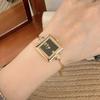 New Vintage Small Gold Watch Luxury and Exquisite Round Dial Premium Beaded Bracelet Strap, Fashion Ladies' Quartz Watch