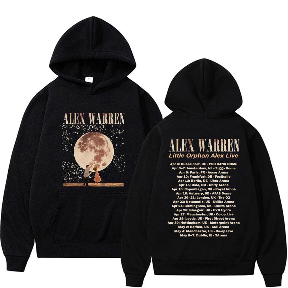 Alex Warren Little Orphan Alex Live 2026 Sweatshirts Herren Damen Vintage Modetrend Kapuzenpullover Langarm Locker Mit Kapuze Streetwear