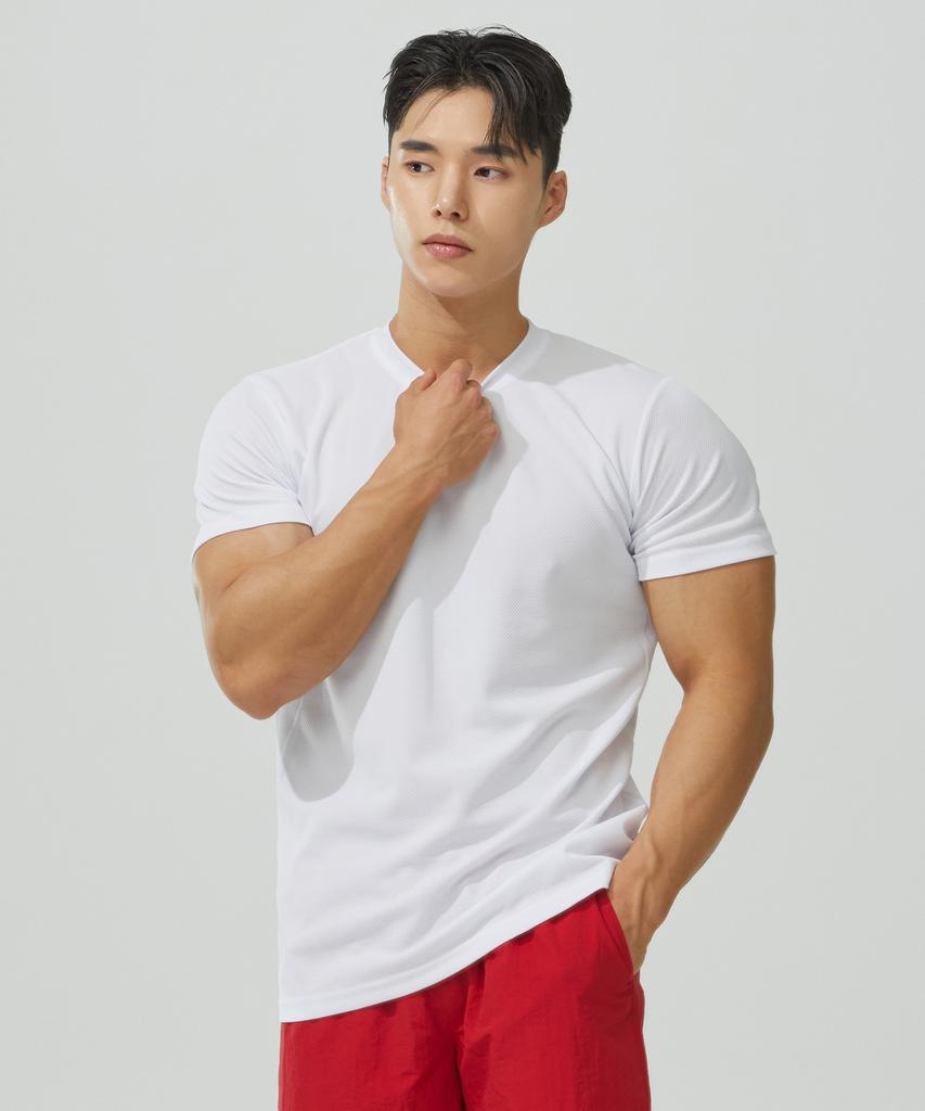 Beullaegmonseuteopis [2Pack] Honeycomb Dry Functional Cool Short Sleeve T-Shirt 2P (Type B)